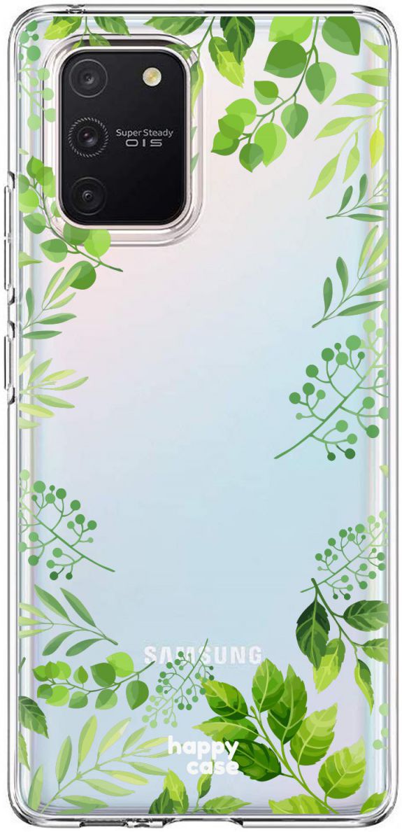 HappyCase Samsung Galaxy S10 Lite Hoesje TPU Leaves Print afbeelding 1