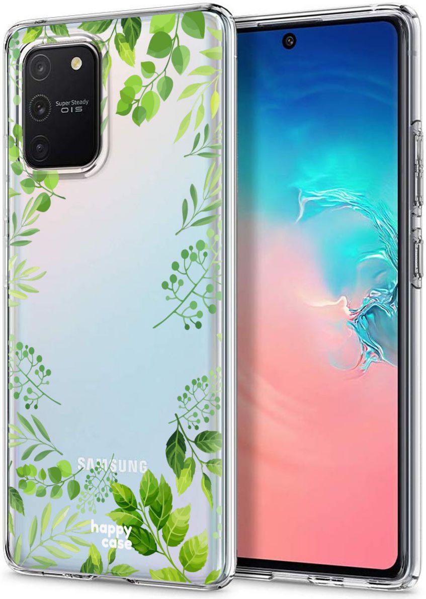 HappyCase Samsung Galaxy S10 Lite Hoesje TPU Leaves Print afbeelding 2