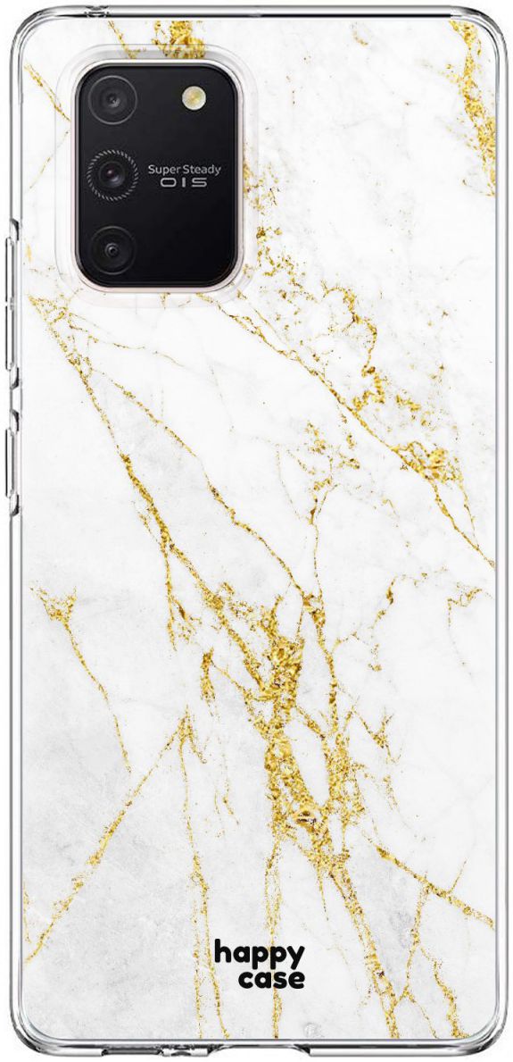 HappyCase Samsung Galaxy S10 Lite Hoesje TPU Wit Marmer Print afbeelding 1