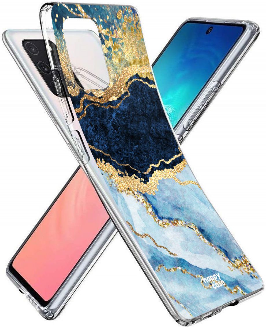 HappyCase Samsung Galaxy S10 Lite Hoesje TPU Blauw Marmer Print afbeelding 7