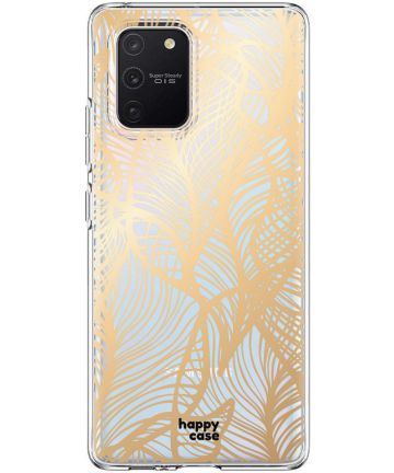 HappyCase Samsung Galaxy S10 Lite Hoesje TPU Golden Leaves Print Hoesjes
