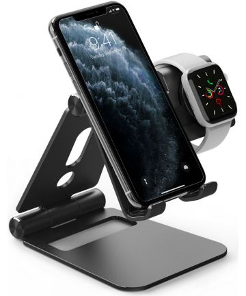 Ringke Super Folding Apple iPhone en Apple Watch Stand Zwart Houders
