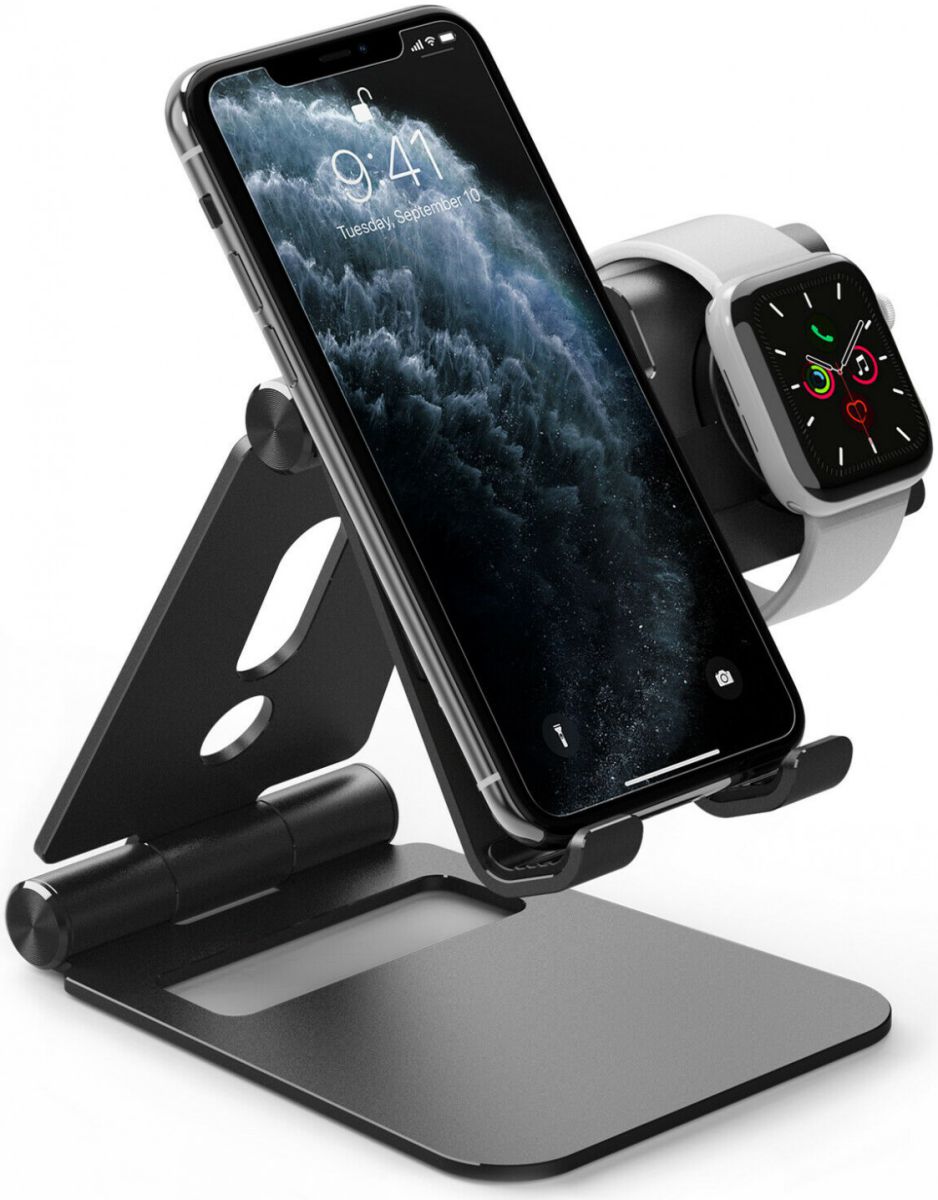 Ringke Super Folding Apple iPhone en Apple Watch Stand Zwart afbeelding 1