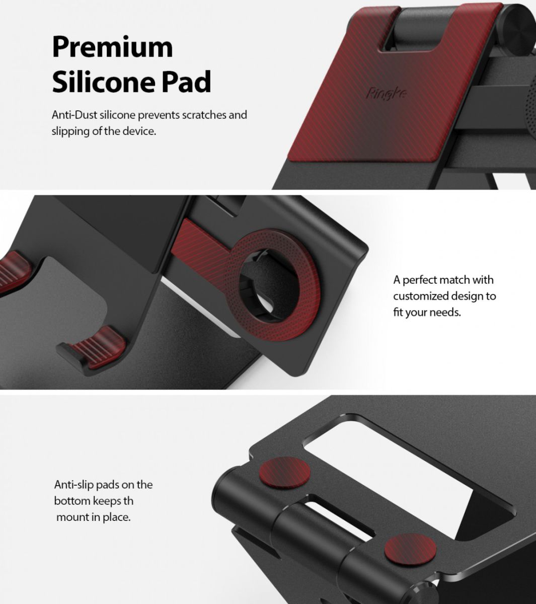 Ringke Super Folding Apple iPhone en Apple Watch Stand Zwart afbeelding 7