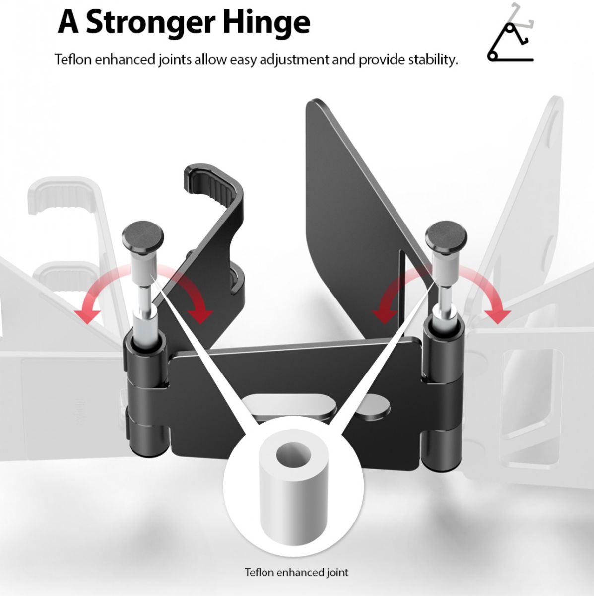 Ringke Super Folding Apple iPhone en Apple Watch Stand Zwart afbeelding 8