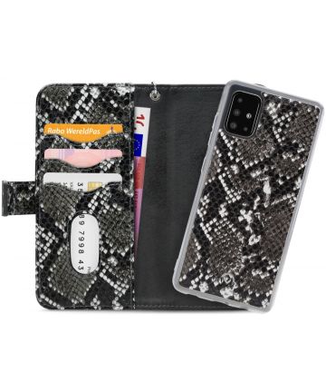 Mobilize Gelly Wallet Zipper Samsung Galaxy A51 Hoesje Black Snake Hoesjes