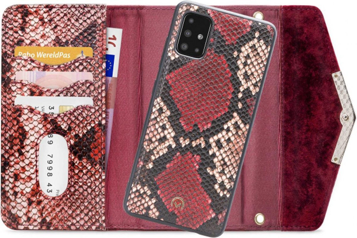 Mobilize Velvet Clutch Samsung Galaxy A51 Hoesje Red Snake afbeelding 1