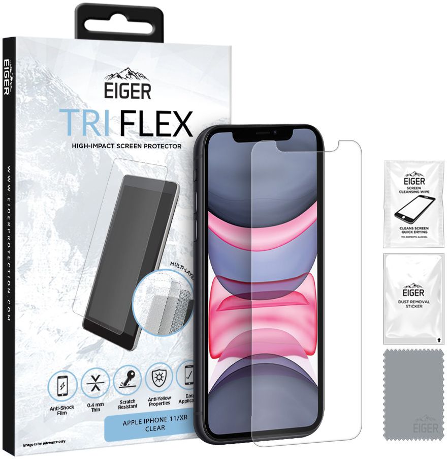 Eiger Apple iPhone 11 / XR Display Folie Screen Protector afbeelding 1