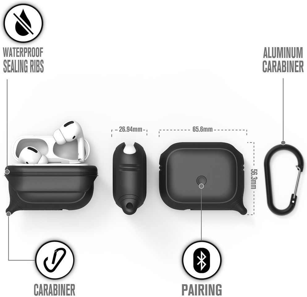 Catalyst Waterdicht Apple AirPods Pro Hoesje Zwart afbeelding 7
