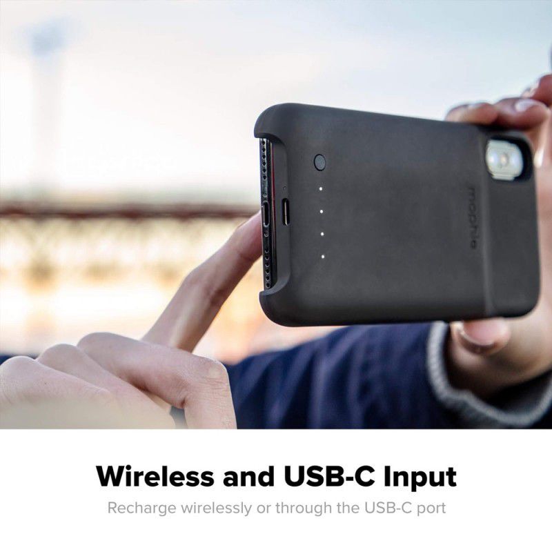 Mophie Juice Pack Access Powerbank Apple iPhone XS / X Hoesje Zwart afbeelding 11