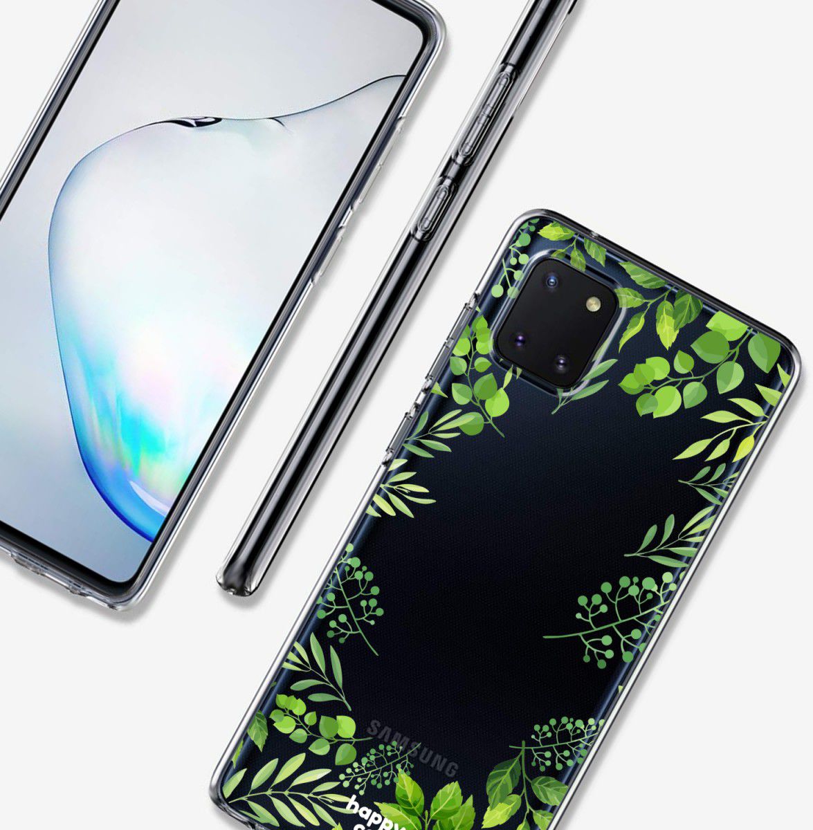 HappyCase Samsung Galaxy Note 10 Lite Hoesje TPU Leaves Print afbeelding 6