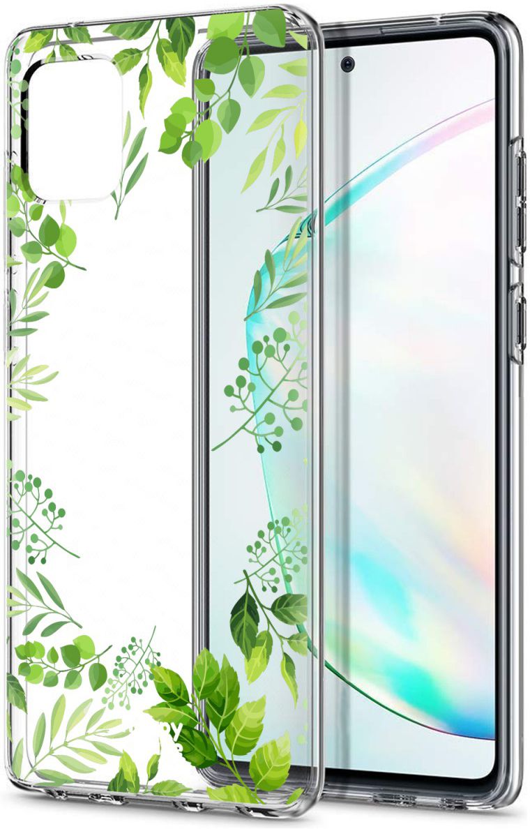HappyCase Samsung Galaxy Note 10 Lite Hoesje TPU Leaves Print afbeelding 5
