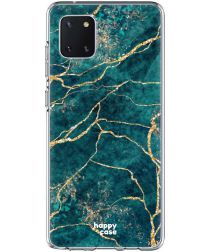 HappyCase Samsung Galaxy Note 10 Lite Hoesje TPU Aqua Marmer Print