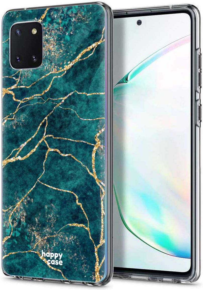 HappyCase Samsung Galaxy Note 10 Lite Hoesje TPU Aqua Marmer Print afbeelding 2