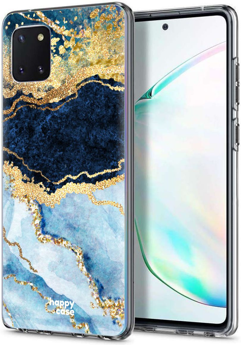 HappyCase Samsung Galaxy Note 10 Lite Hoesje TPU Blauw Marmer Print afbeelding 2