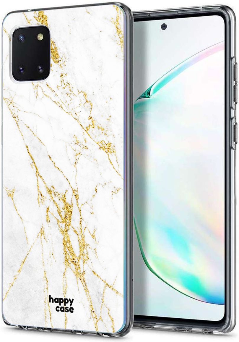 HappyCase Samsung Galaxy Note 10 Lite Hoesje TPU Wit Marmer Print afbeelding 2