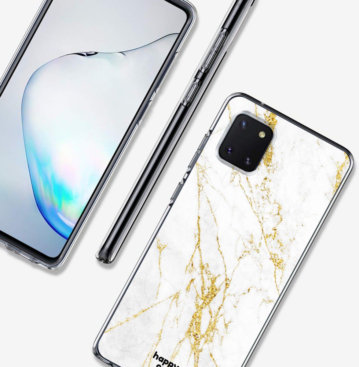 HappyCase Samsung Galaxy Note 10 Lite Hoesje TPU Wit Marmer Print afbeelding 8