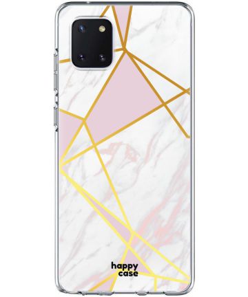 HappyCase Samsung Galaxy Note 10 Lite Hoesje TPU Roze Marmer Print Hoesjes