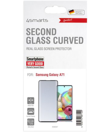 4smarts Second Glass Curved Samsung A71 Screen Protector Zwart Screen Protectors