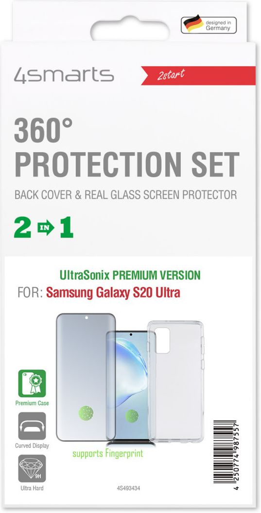 4smarts 360° Premium Protection Set Samsung Galaxy S20 Ultra Zwart afbeelding 2
