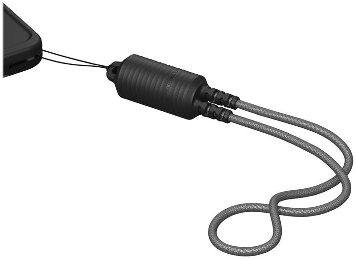 LifeProof LIFEACTÍV 3.5mm Jack / Aux Kabel en Lanyard 0.38m Zwart afbeelding 2