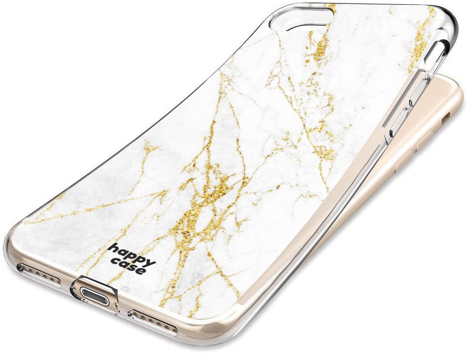 HappyCase Apple iPhone 8 Flexibel TPU Hoesje Wit Marmer Print afbeelding 8