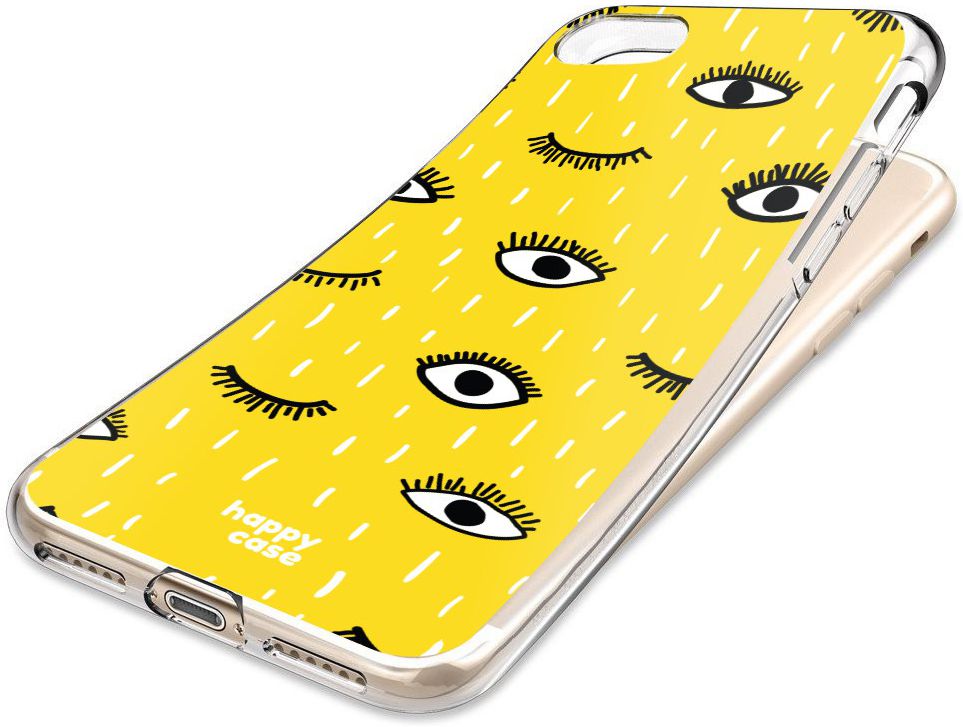 HappyCase Apple iPhone 8 Flexibel TPU Hoesje Happy Eyes Print afbeelding 5