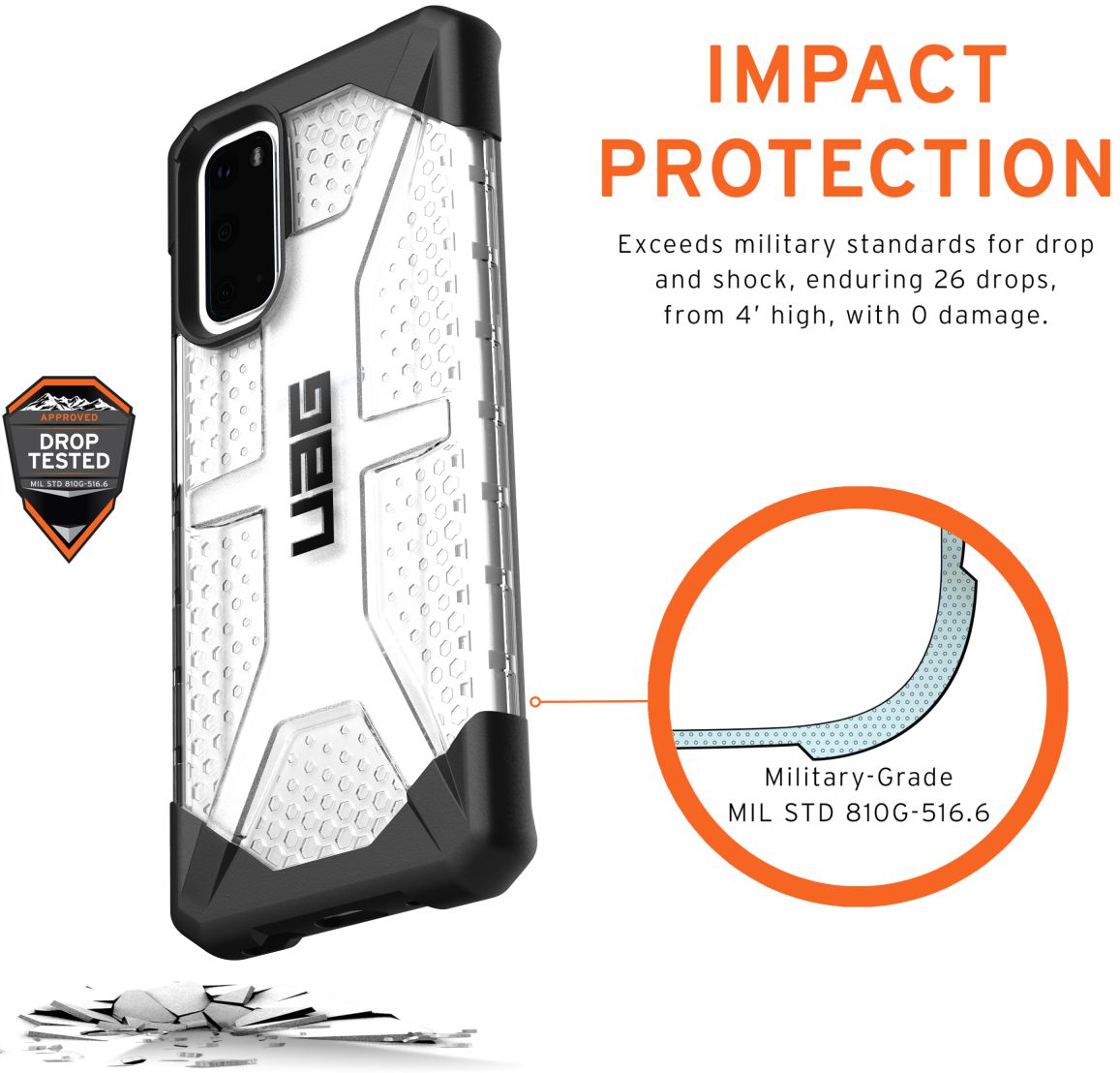 Urban Armor Gear Plasma Samsung Galaxy S20 Hoesje Ice afbeelding 3