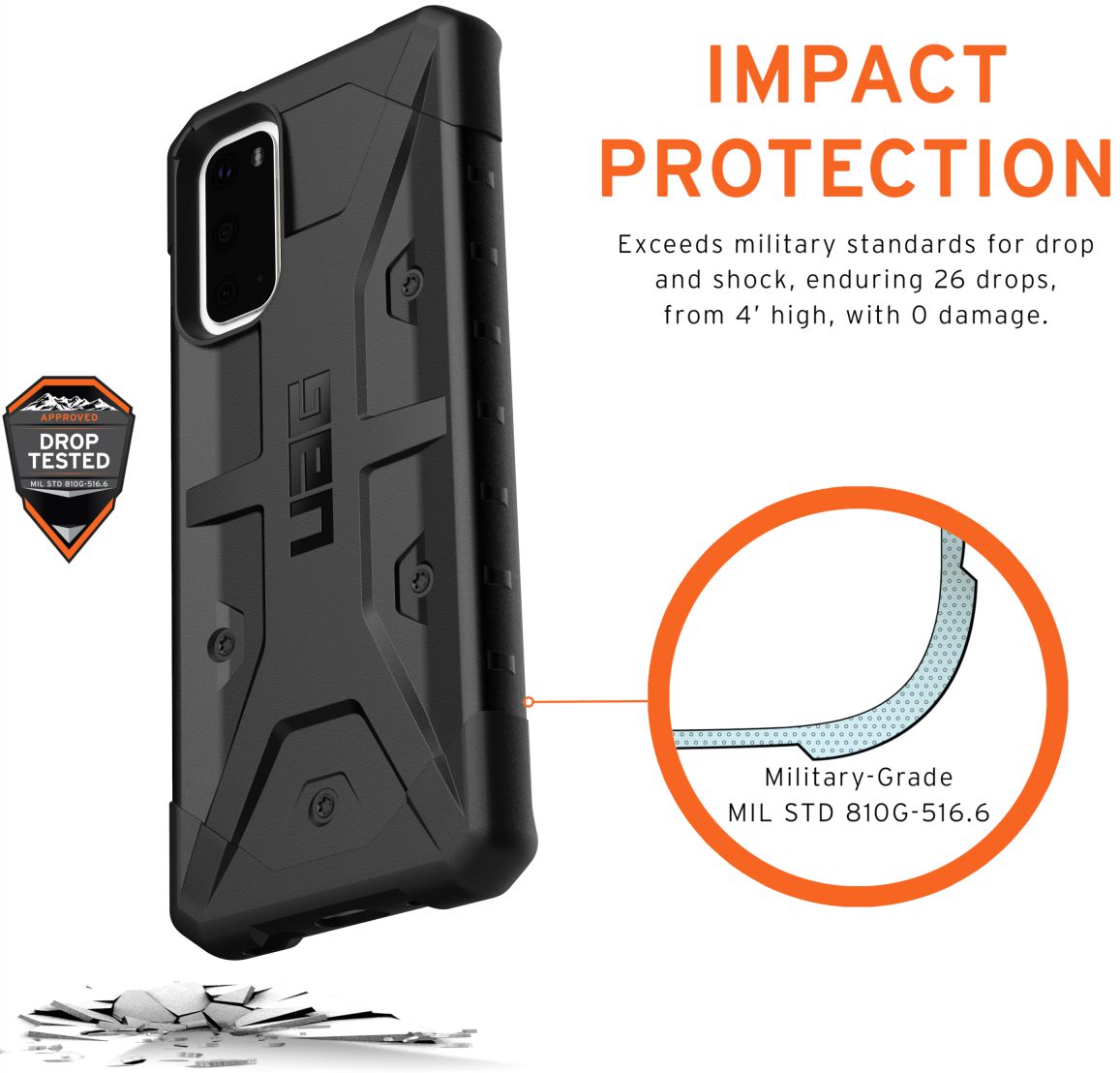 Urban Armor Gear Pathfinder Samsung Galaxy S20 Hoesje Black afbeelding 3