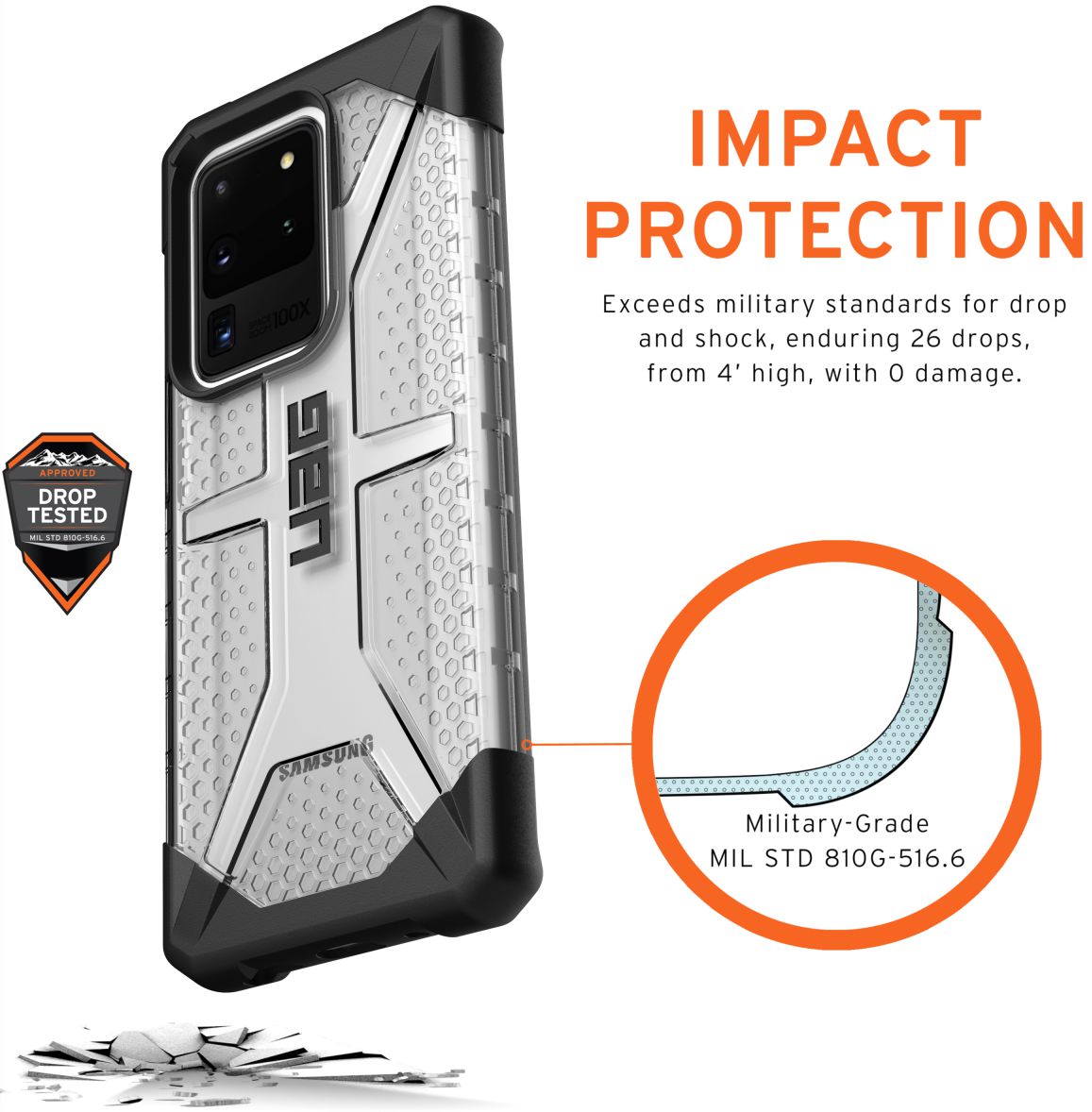 Urban Armor Gear Plasma Samsung Galaxy S20 Ultra Hoesje Ice afbeelding 3