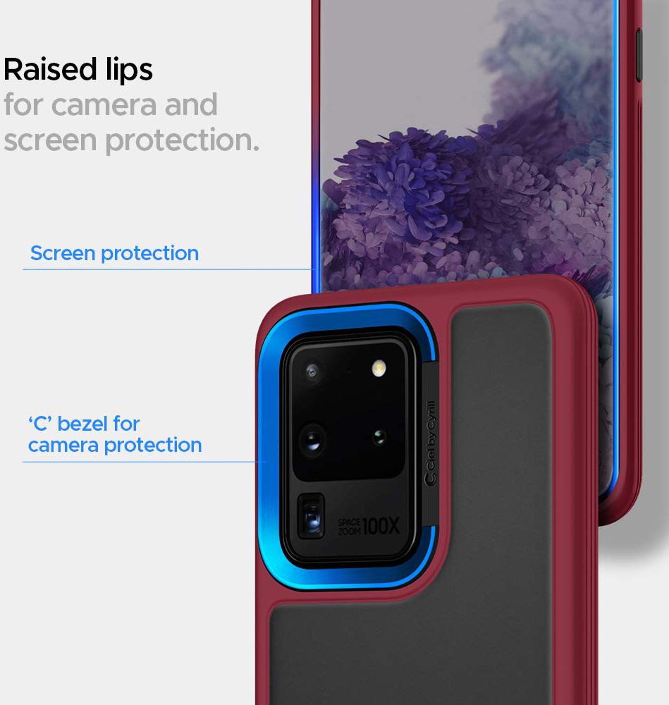 Spigen Cyrill Color Brick Samsung Galaxy S20 Ultra Hoesje Burgundy afbeelding 3
