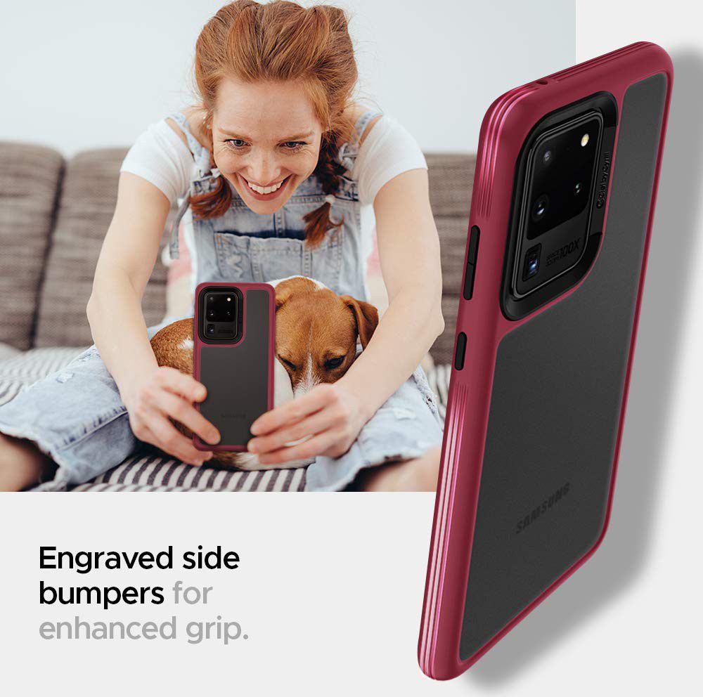 Spigen Cyrill Color Brick Samsung Galaxy S20 Ultra Hoesje Burgundy afbeelding 4