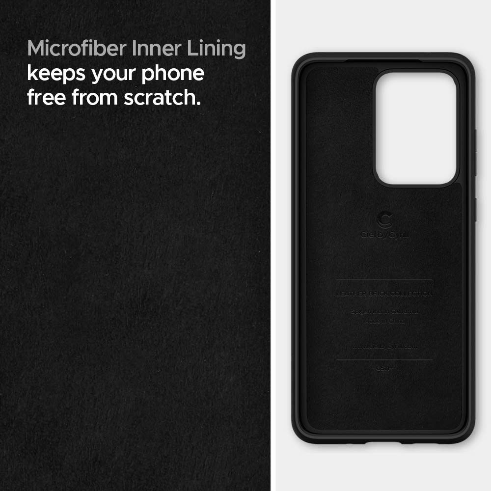 Spigen Cyrill Leather Brick Samsung Galaxy S20 Ultra Hoesje Zwart afbeelding 3