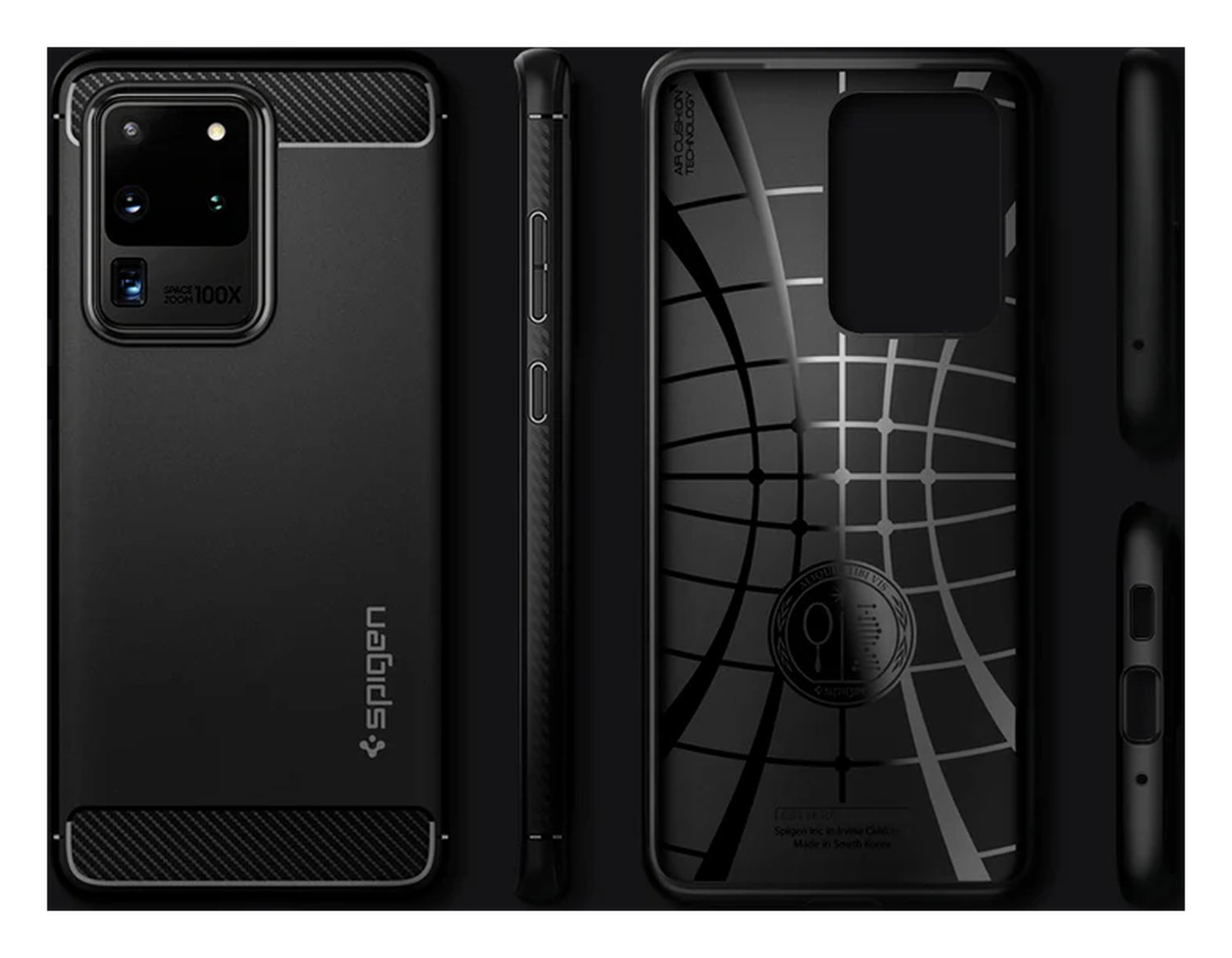 Spigen Rugged Armor Samsung Galaxy S20 Ultra Hoesje Zwart afbeelding 4