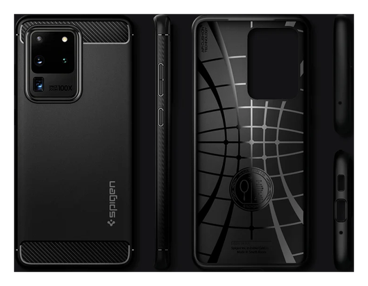 Spigen Rugged Armor Samsung Galaxy S20 Ultra Hoesje Zwart afbeelding 4