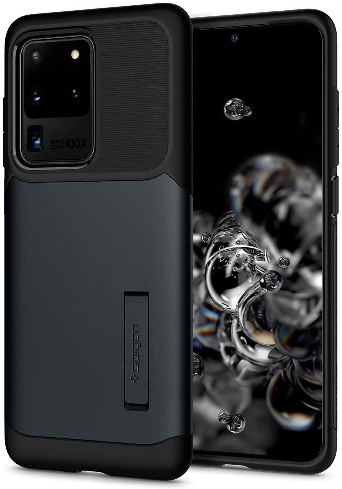 Spigen Slim Armor Samsung Galaxy S20 Ultra Hoesje Metal Slate afbeelding 1