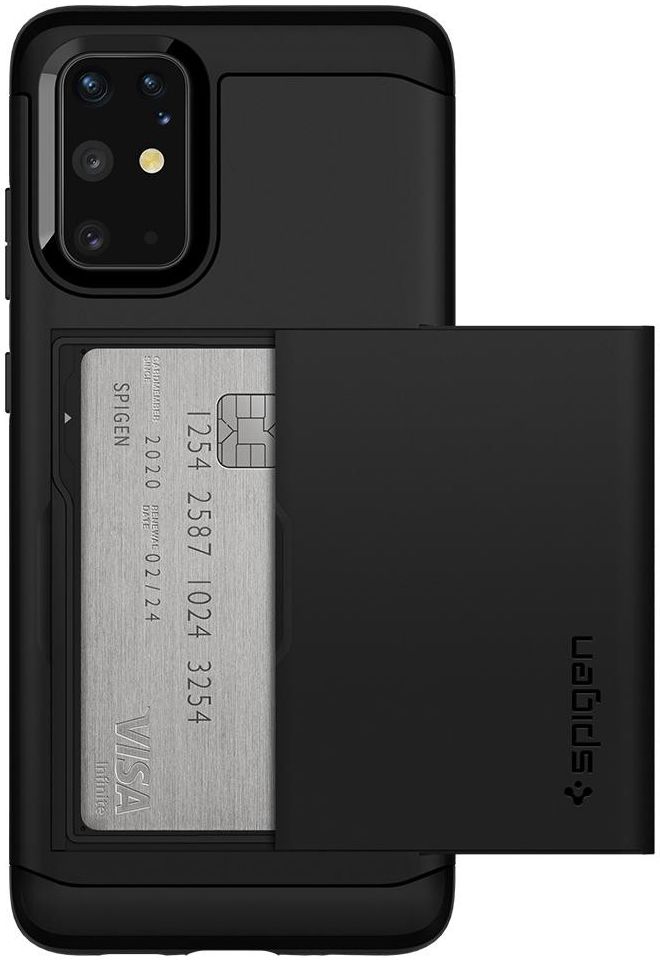 Spigen Slim Armor Card Holder Case Samsung Galaxy S20 Plus Zwart afbeelding 2