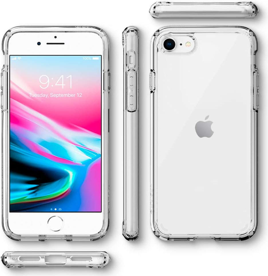 Spigen Crystal Hybrid Apple iPhone SE (2020) Hoesje Transparant afbeelding 4