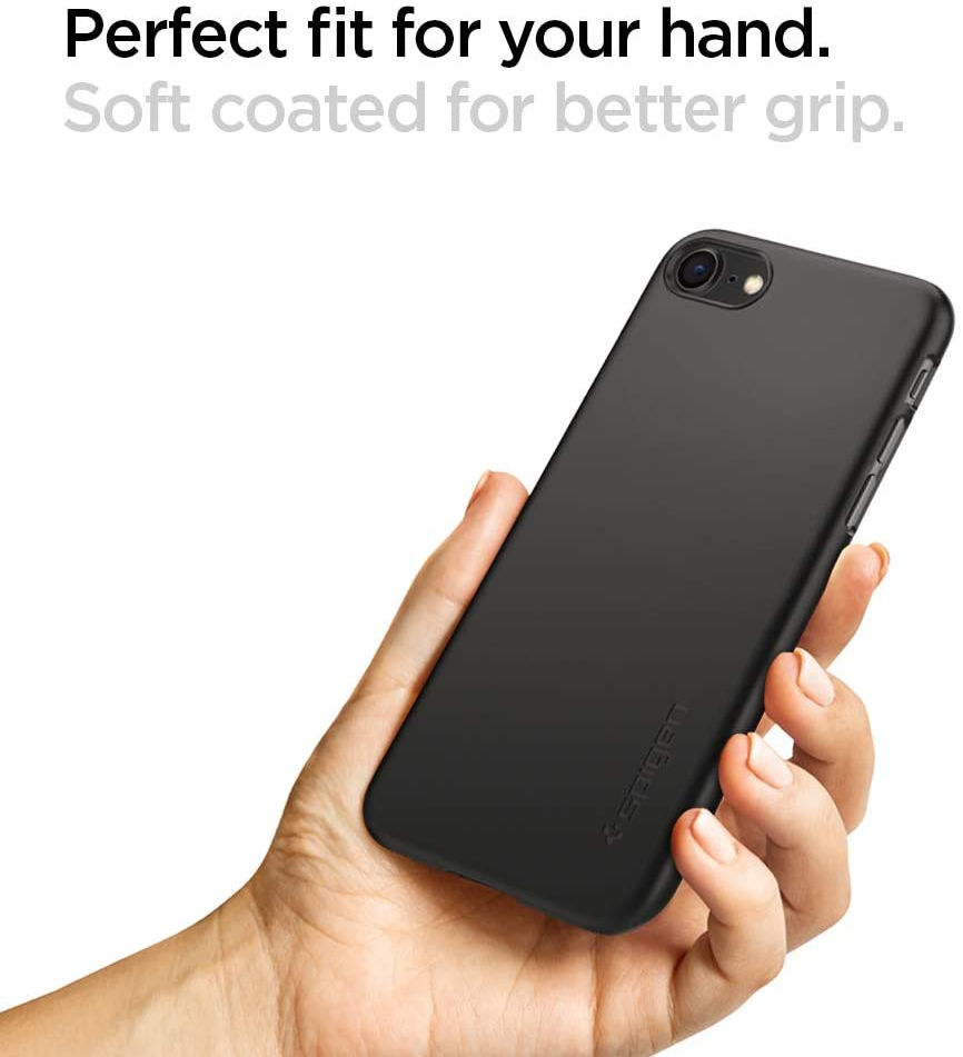 Spigen Thin Fit iPhone SE (2020/2022) / 8 / 7 Hoesje Zwart afbeelding 5