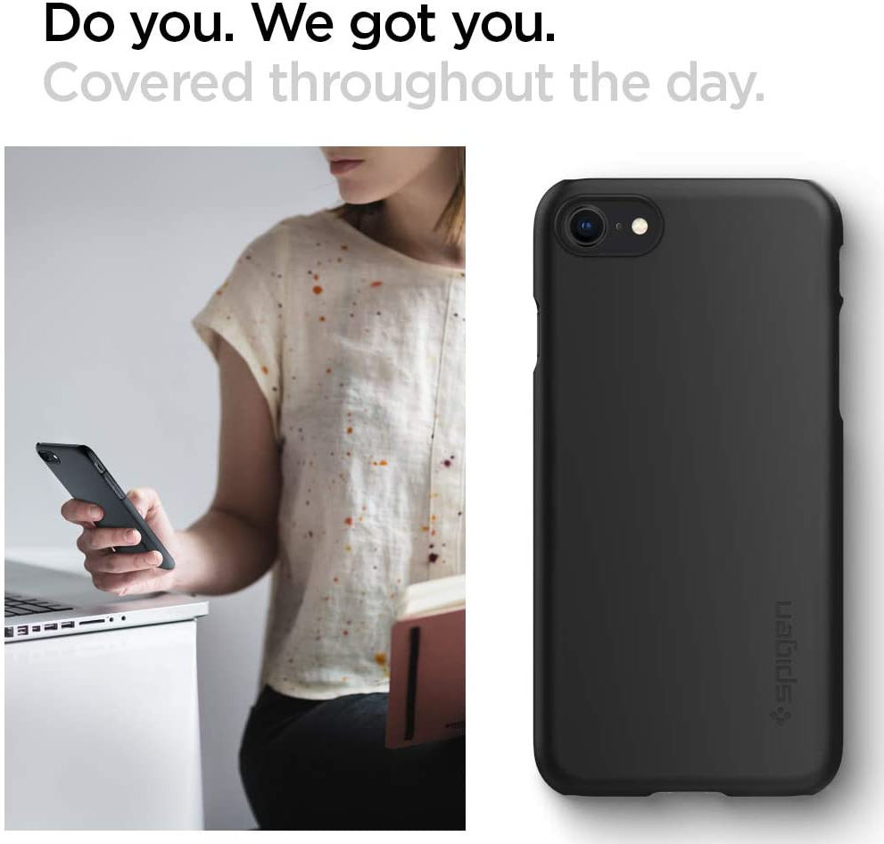 Spigen Thin Fit iPhone SE (2020/2022) / 8 / 7 Hoesje Zwart afbeelding 7
