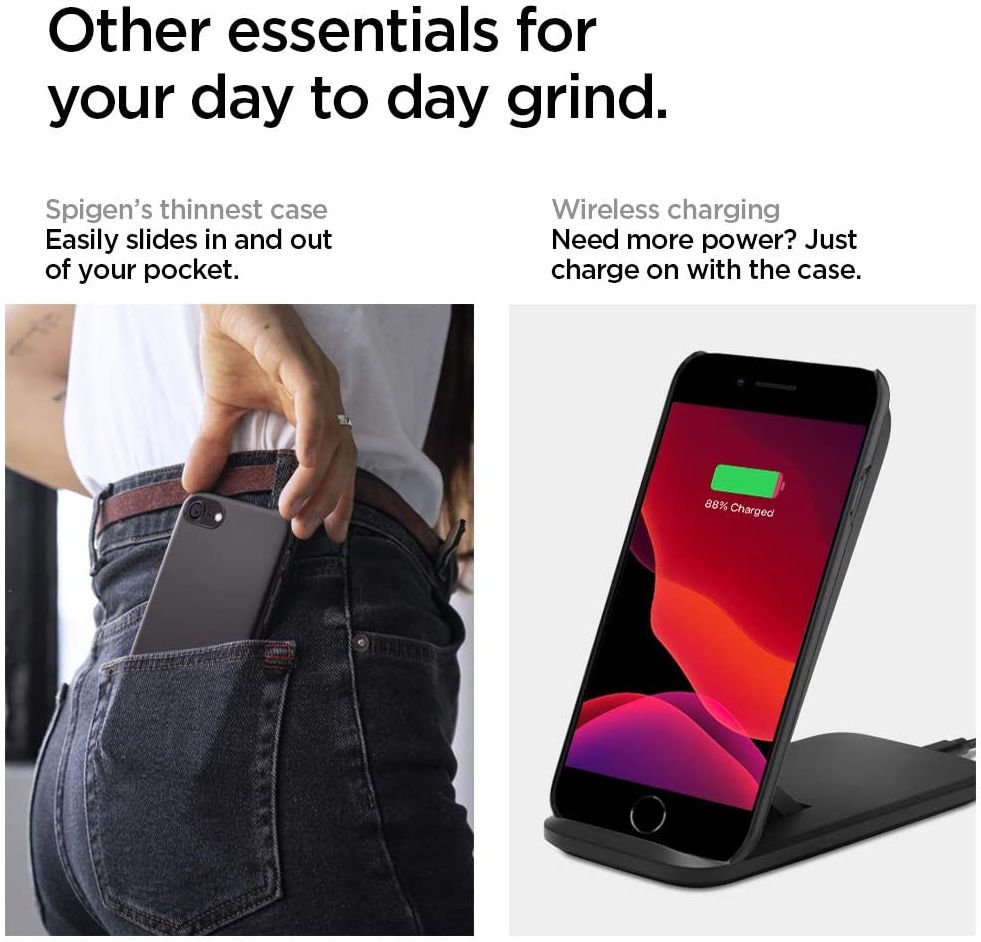 Spigen Thin Fit iPhone SE (2020/2022) / 8 / 7 Hoesje Zwart afbeelding 8