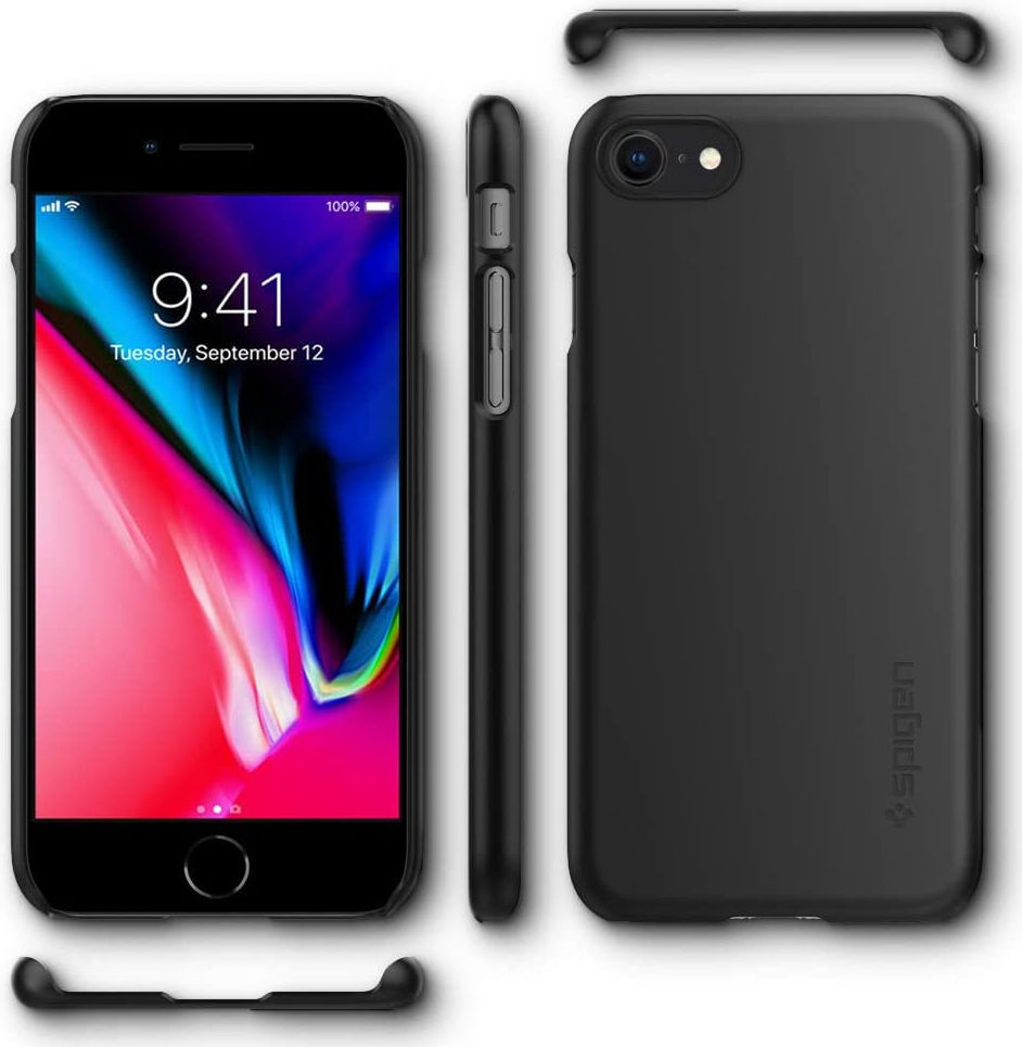 Spigen Thin Fit iPhone SE (2020/2022) / 8 / 7 Hoesje Zwart afbeelding 16
