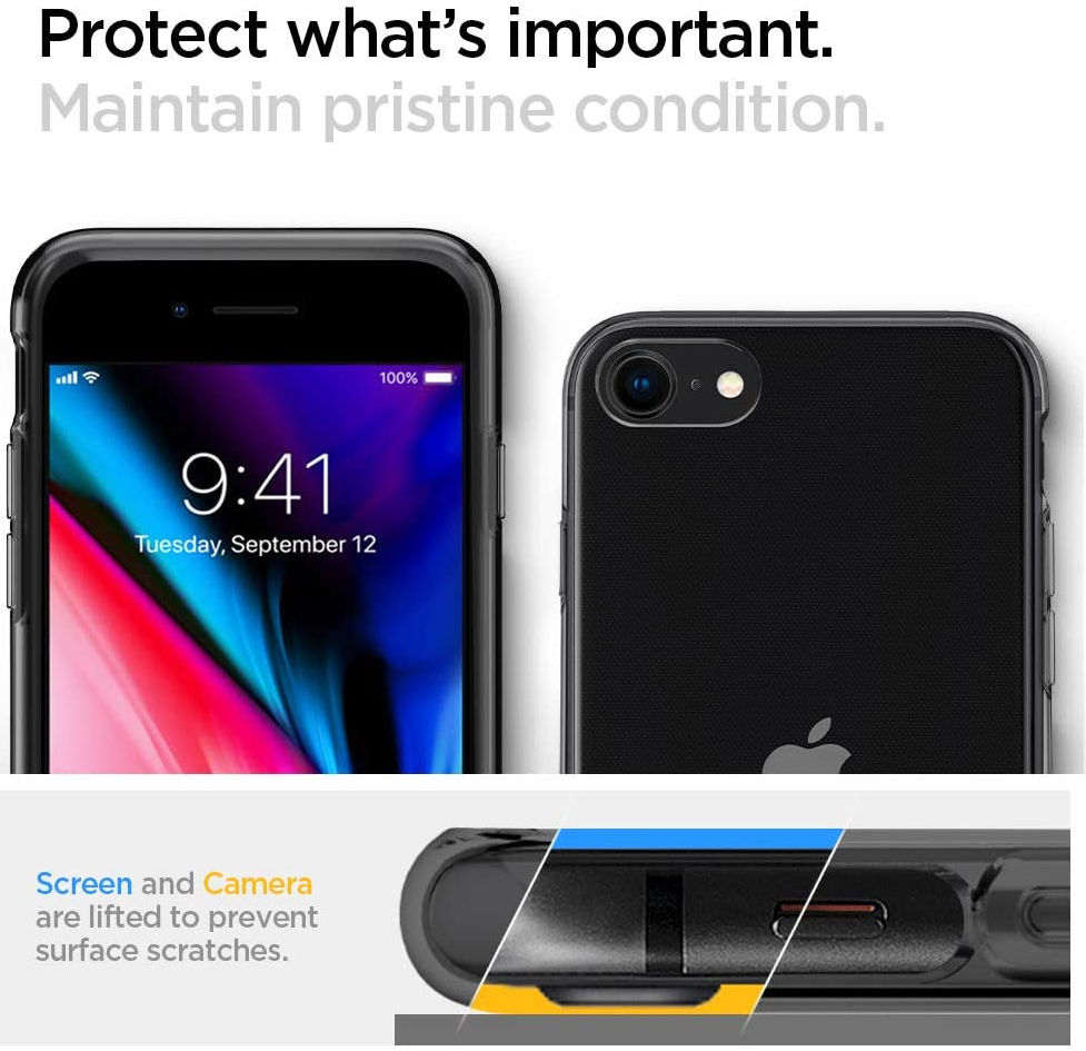 Spigen Liquid Crystal Apple iPhone SE (2020) Hoesje Transparant Space afbeelding 6