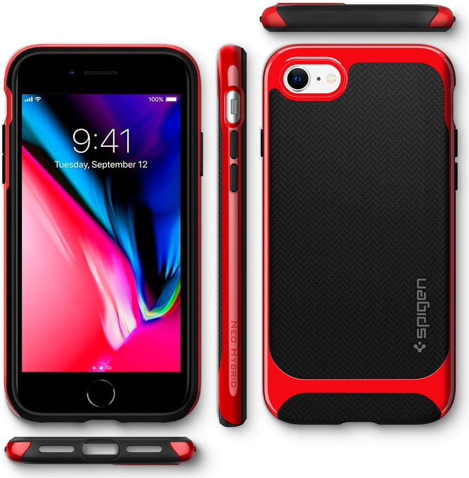 Spigen Neo Hybrid Apple iPhone SE (2020) Hoesje Rood afbeelding 4