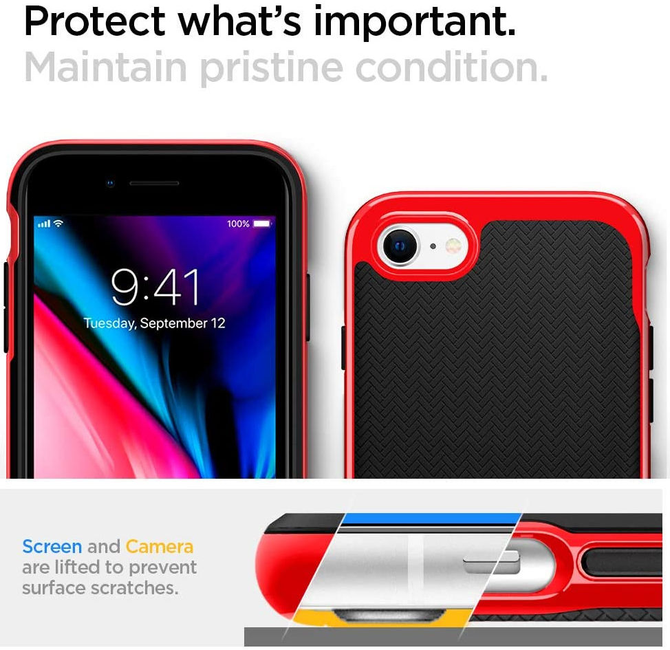 Spigen Neo Hybrid Apple iPhone SE (2020) Hoesje Rood afbeelding 5