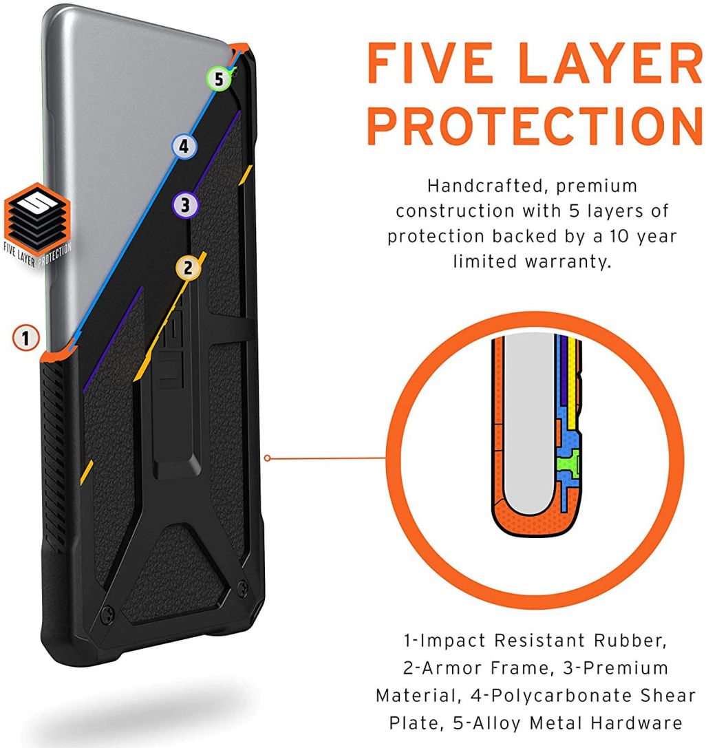 Urban Armor Gear Monarch iPhone SE (2020/2022)/7/8 Hoesje Zwart afbeelding 6