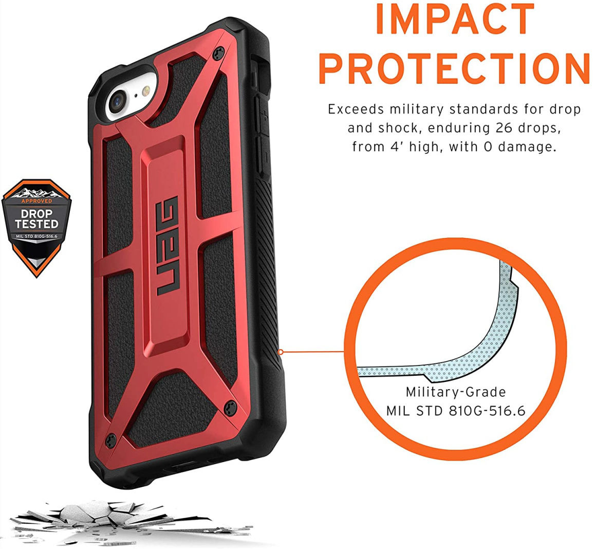 Urban Armor Gear Monarch Series Apple iPhone SE (2020) Hoesje Crimson afbeelding 6