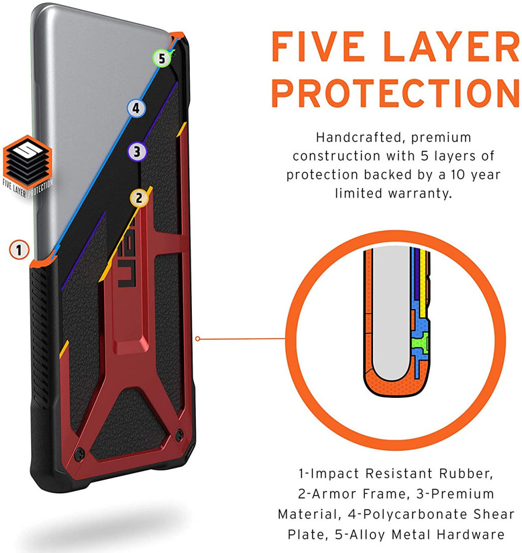 Urban Armor Gear Monarch Series Apple iPhone SE (2020) Hoesje Crimson afbeelding 7