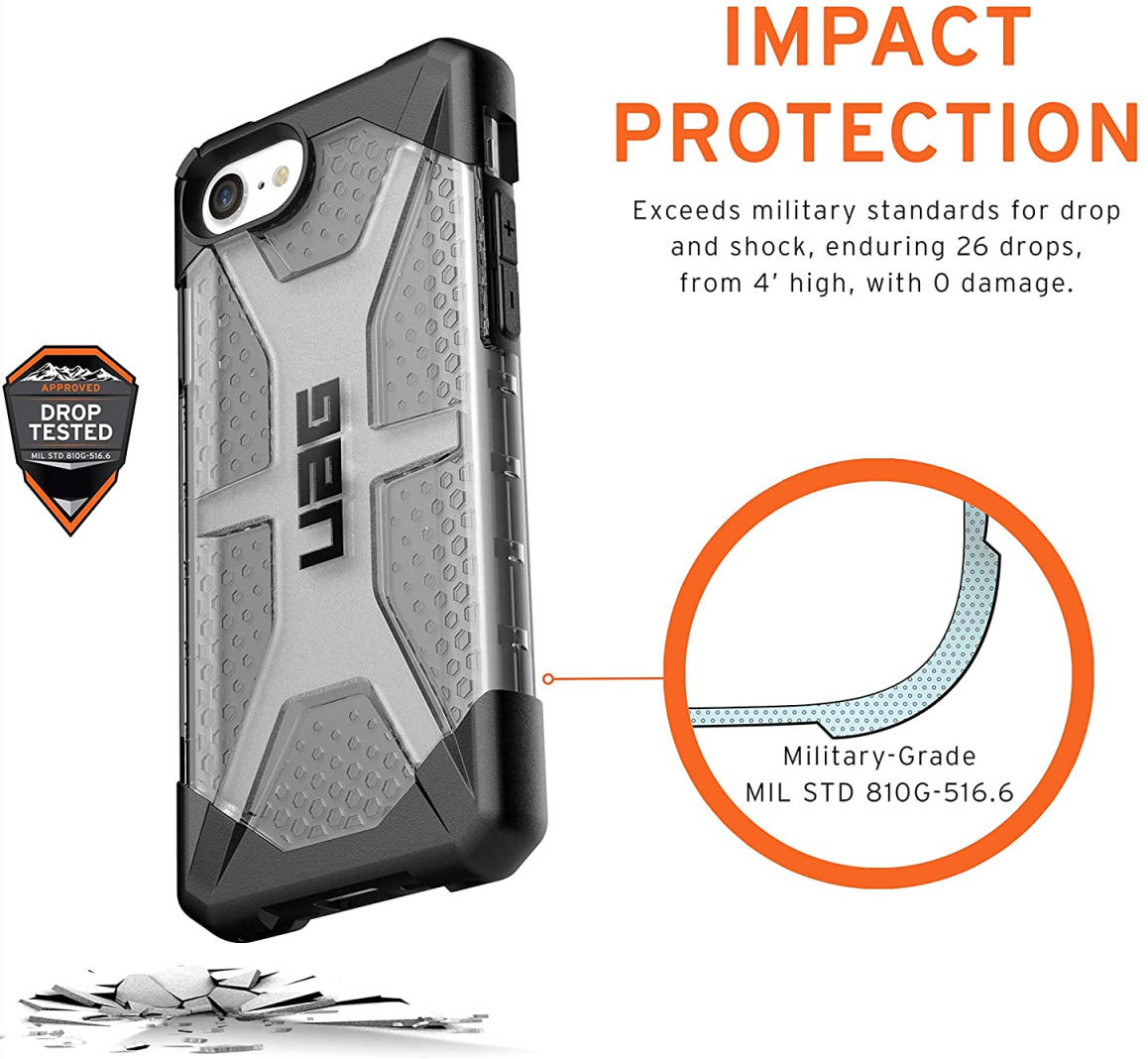 Urban Armor Gear Plasma Apple iPhone SE (2020/2022) Hoesje Ash afbeelding 5