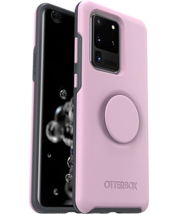 Otter + Pop Symmetry Series Samsung Galaxy S20 Ultra Hoesje Roze Hoesjes
